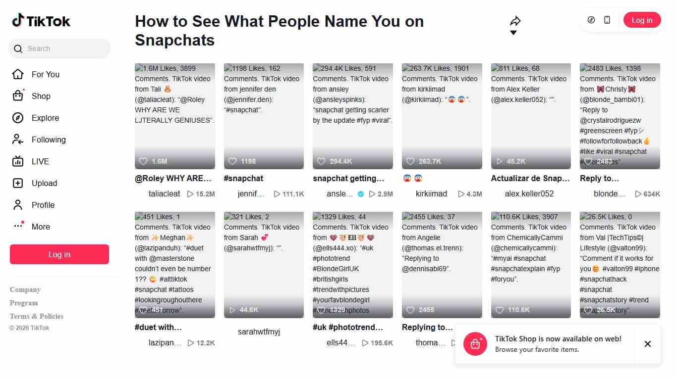 How to See What People Name You on Snapchats TikTok